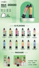 VNSN Max Shisha 20000 Puffs 50MG Disposable Vape in Dubai - Image 2