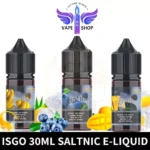 Isgo Salt nicotine 30ml 25MG & 50MG E-liquid In Dubai