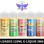 Loaded E-liquid 120ml 3mg Nicotine All Flavors Available Vape Shop In Dubai, UAE