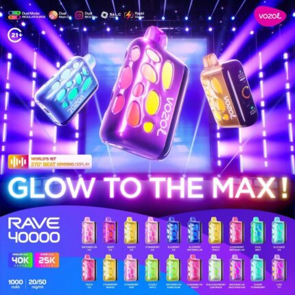 Vozol Rave 40000 puffs 20MG and 50mg nicotine
