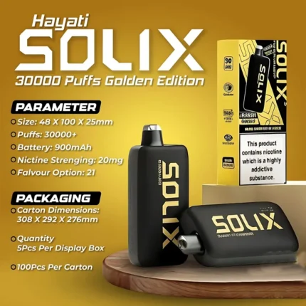 Hayati Solix 30000 Puffs 50MG Nicotine Disposable Vape
