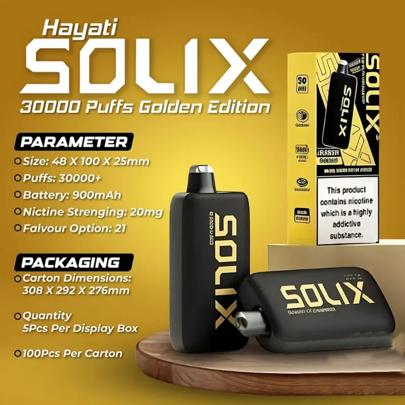 Hayati Solix 30000 Puffs 50MG Nicotine Disposable Vape